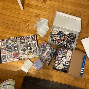 Basketball and Football cards, case protecters and more